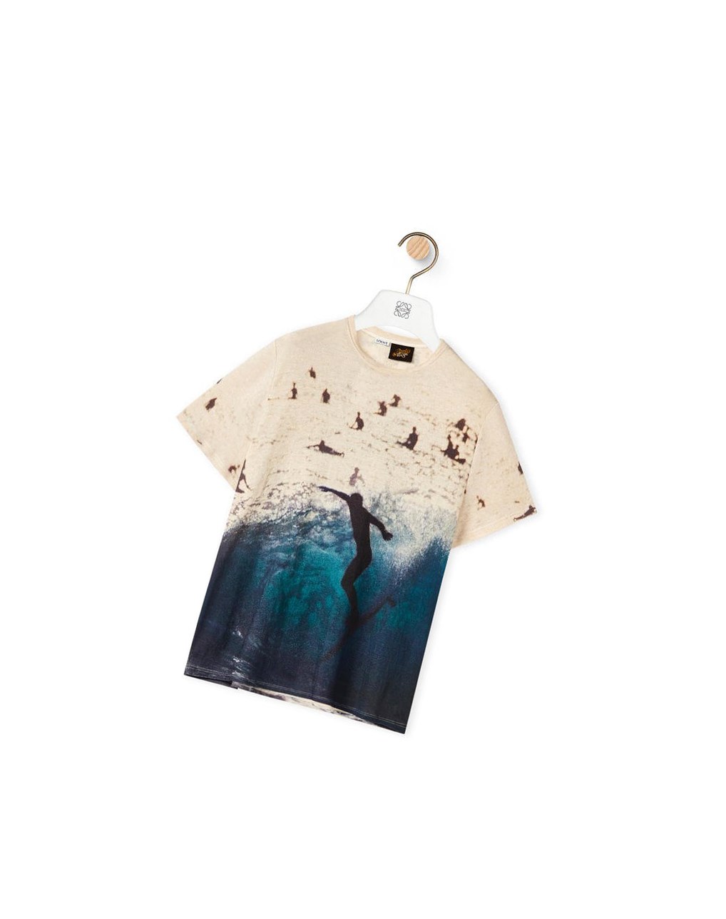 Loewe All-over surf print T-shirt in cotton Bleu Marine Bleu | 3547LBXCP