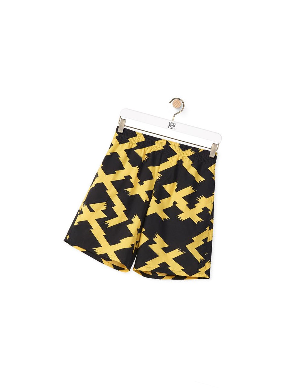 Loewe Allover print shorts in cotton Noir Jaune | 3852OBIQT