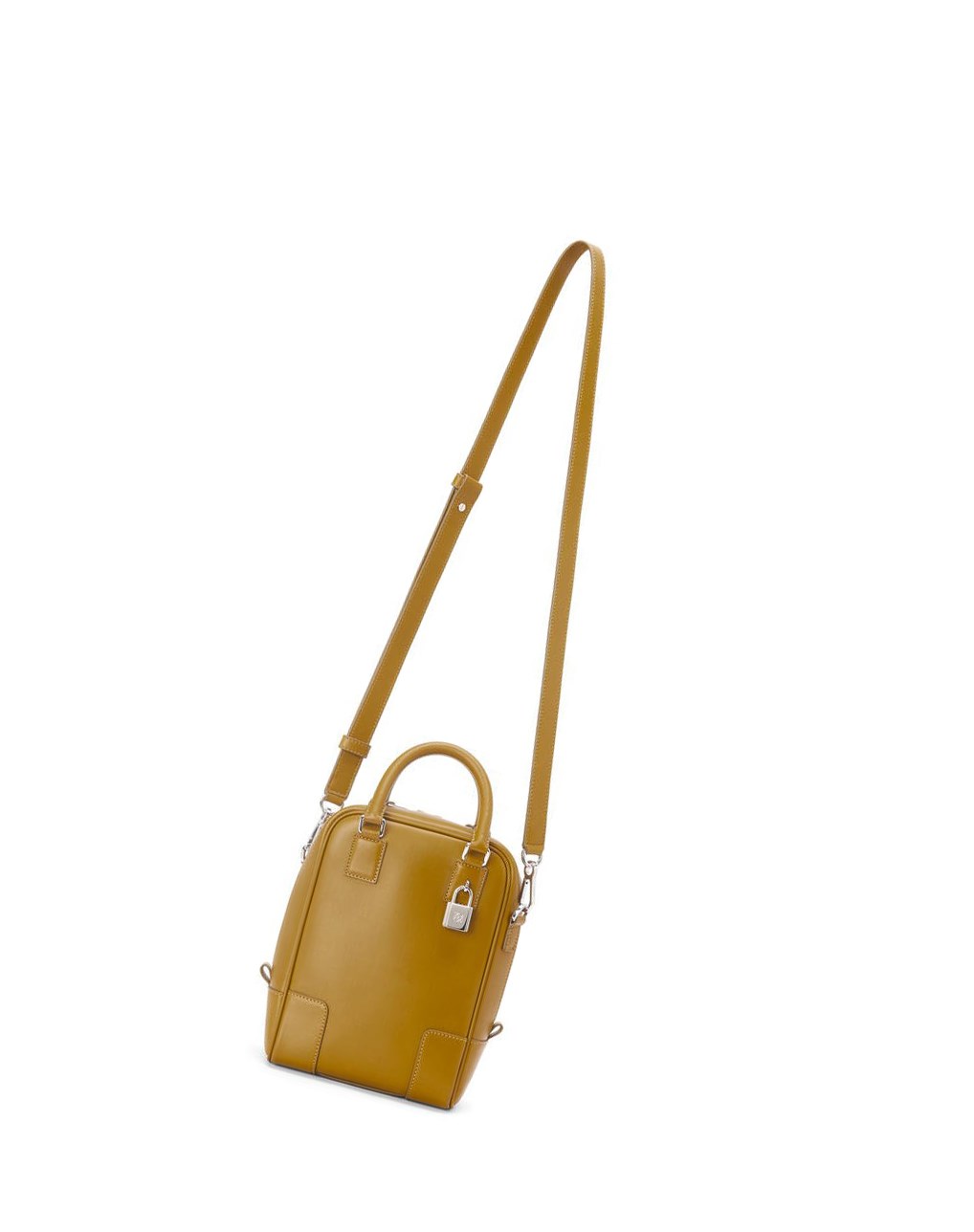 Loewe Amazona 15 in satin calfskin Ochre | 3468ZQTHE