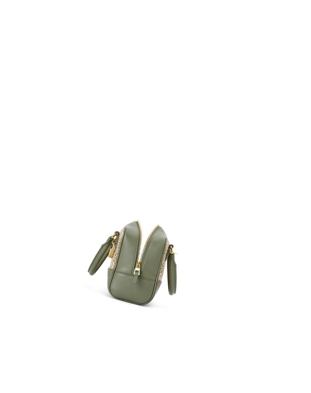 Loewe Amazona 16 Square bag in Anagram jacquard and calfskin Vert Vert | 0351MSAYP