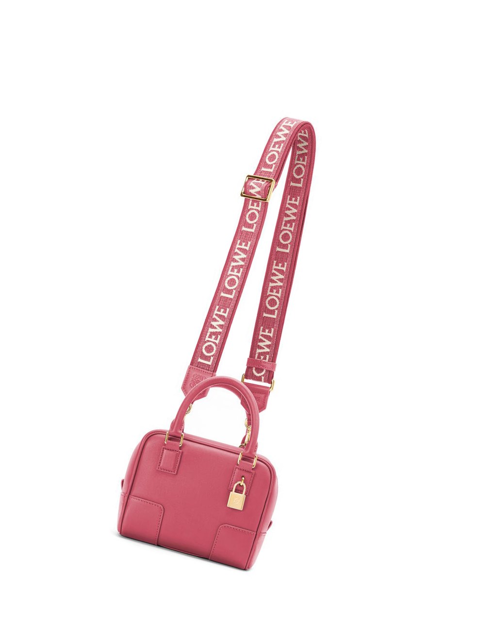 Loewe Amazona 16 Square bag in nappa calfskin Plumrose | 6459CQTKG