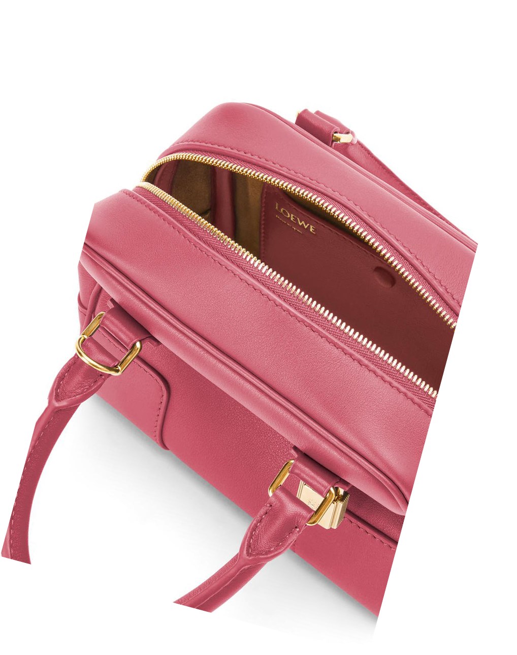 Loewe Amazona 16 Square bag in nappa calfskin Plumrose | 6459CQTKG