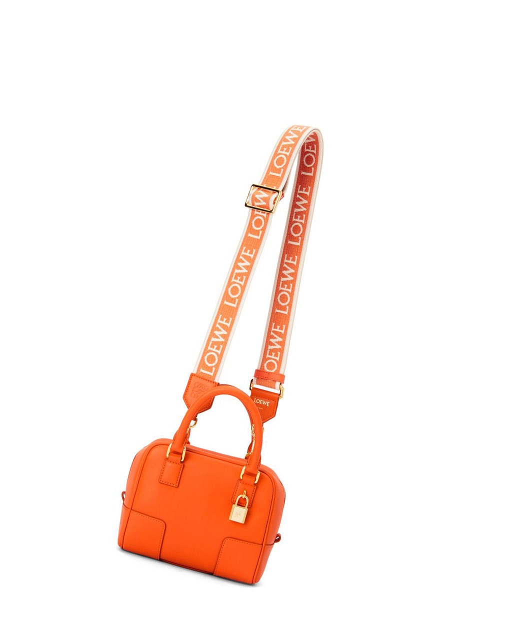 Loewe Amazona 16 Square bag in nappa calfskin Orange | 7018DUISZ