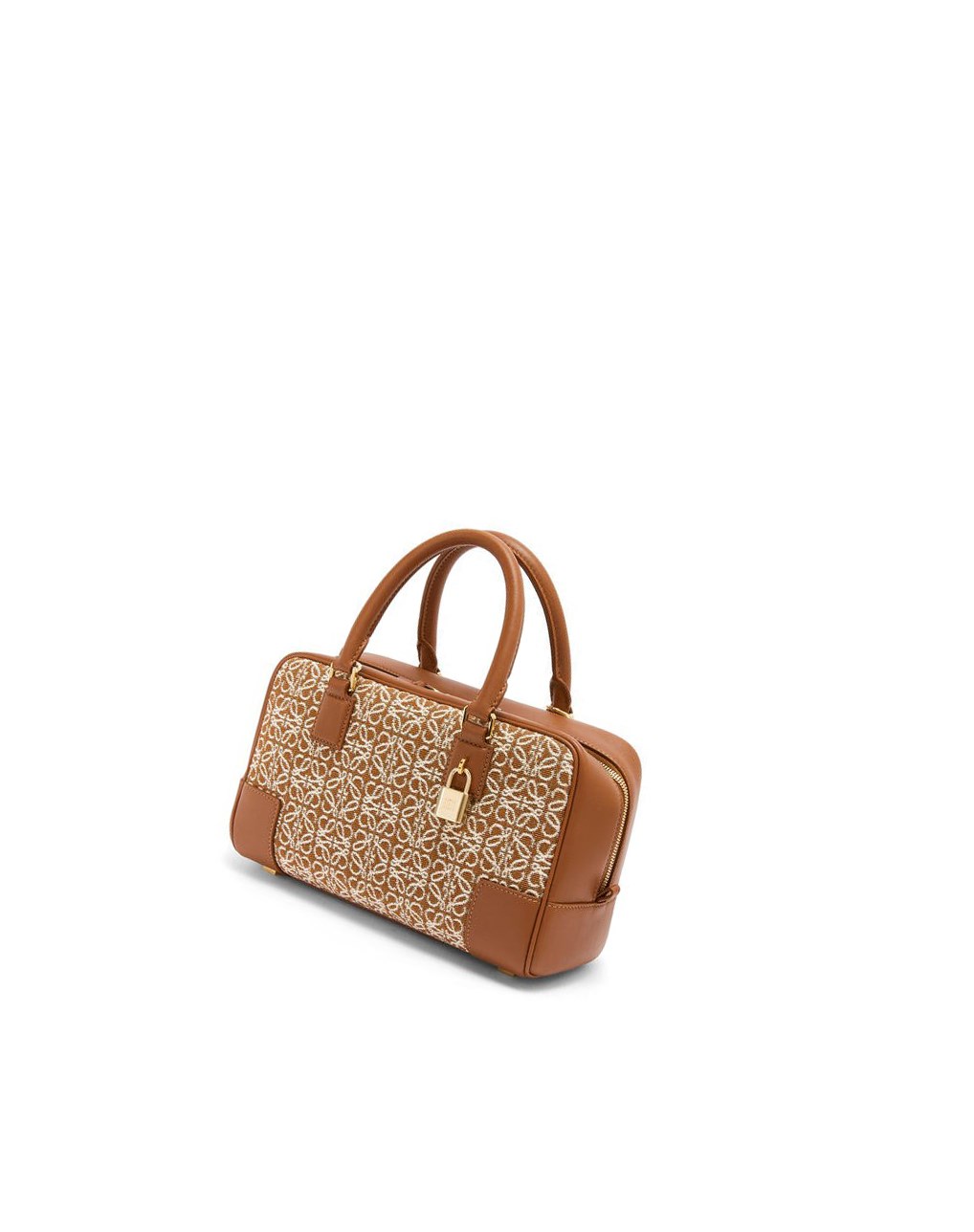 Loewe Amazona 23 in Anagram jacquard and calfskin Tan / Pecan | 2563PKOAN