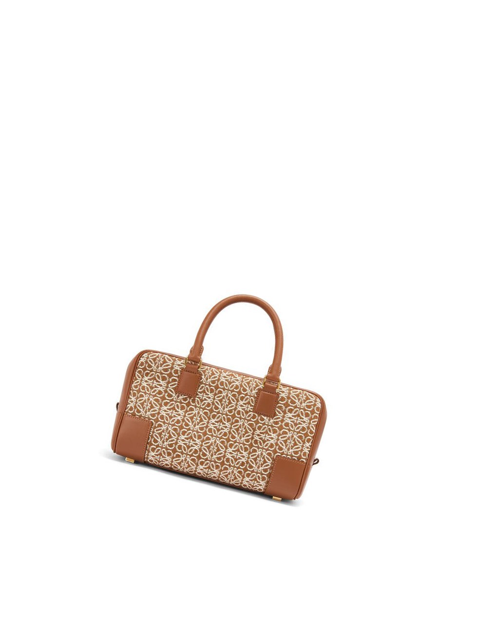 Loewe Amazona 23 in Anagram jacquard and calfskin Tan / Pecan | 2563PKOAN