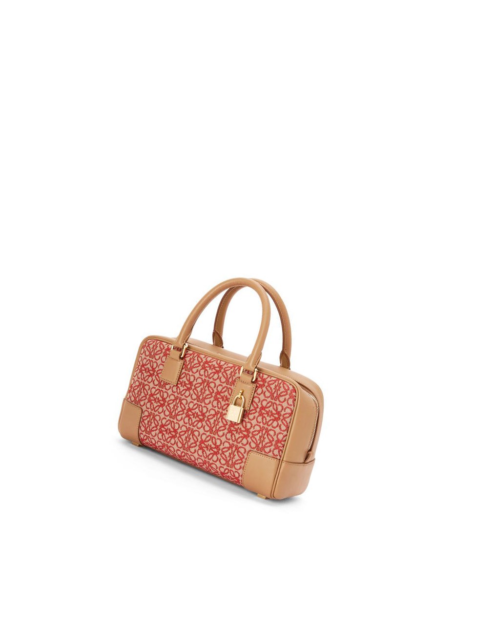 Loewe Amazona 23 in Anagram jacquard and calfskin Rouge | 4237CHTZI