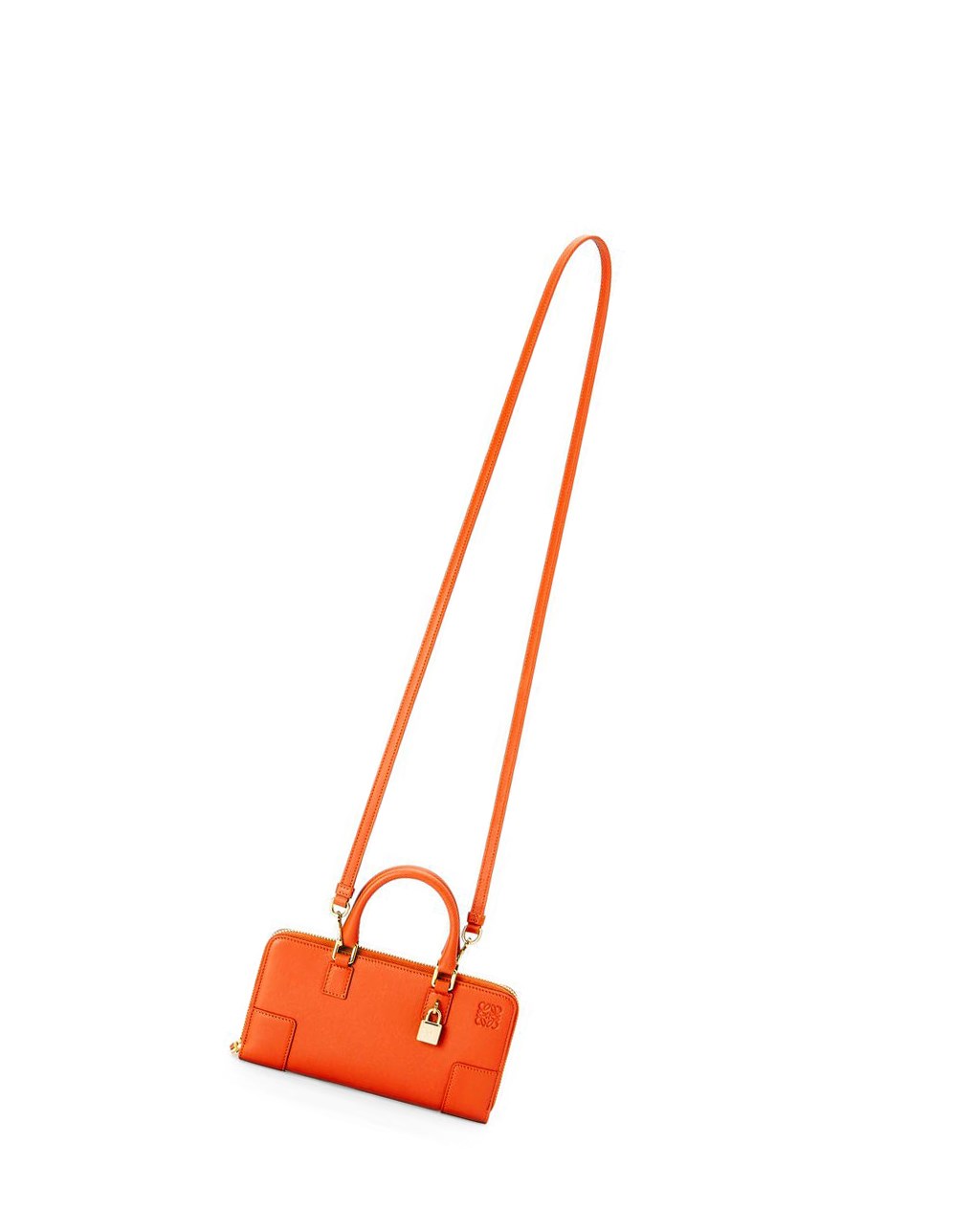 Loewe Amazona Pouch in nappa calfskin Orange | 6870ZIPJU