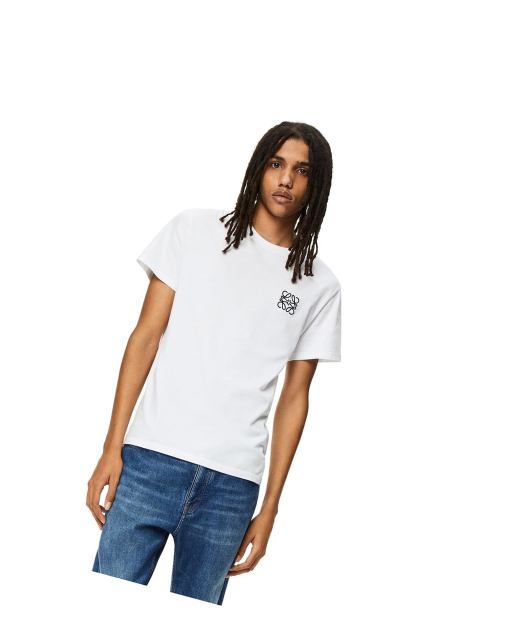 Loewe Anagram T-shirt in cotton Blanche | 1072DWOVY