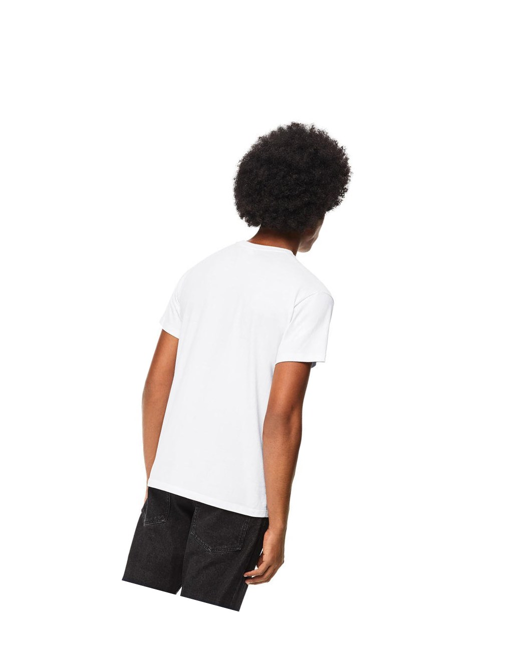 Loewe Anagram T-shirt in cotton Blanche | 4283EGKQT