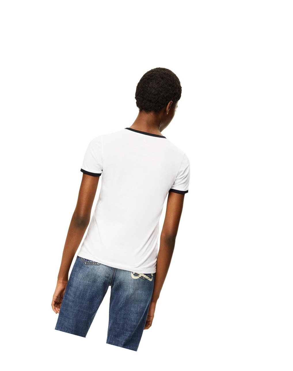 Loewe Anagram T-shirt in cotton Blanche | 8793KFPEH