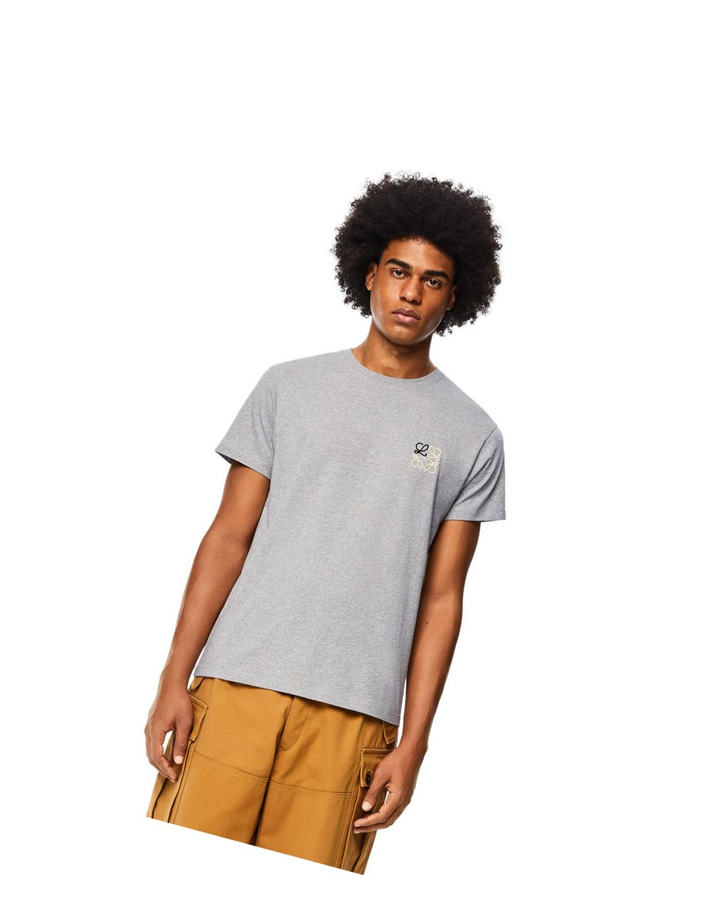 Loewe Anagram T-shirt in cotton Grise | 6514BPFDT