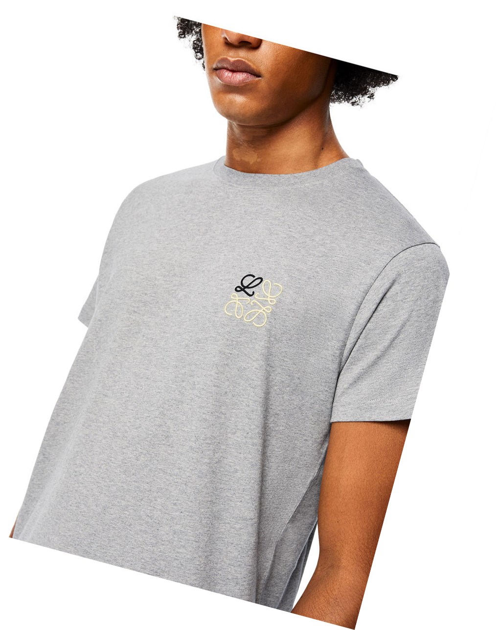 Loewe Anagram T-shirt in cotton Grise | 6514BPFDT