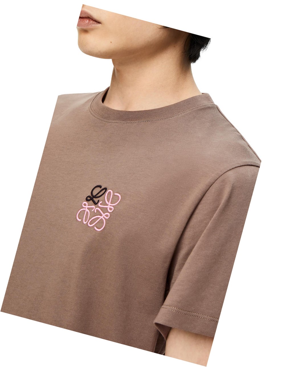 Loewe Anagram T-shirt in cotton Grise | 8230NUHXA