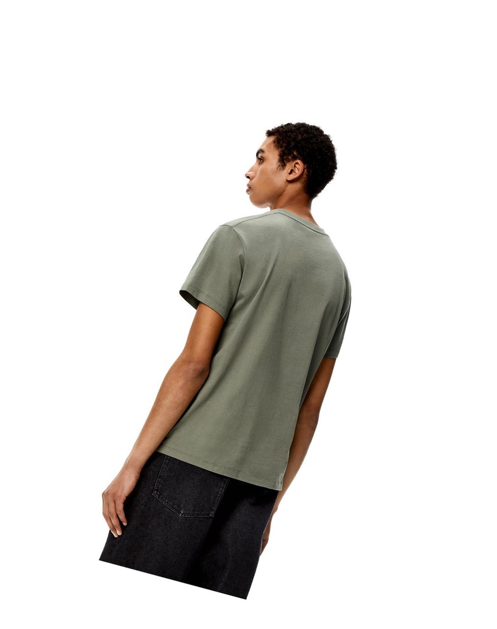 Loewe Anagram T-shirt in cotton Vert | 8296EIUKZ