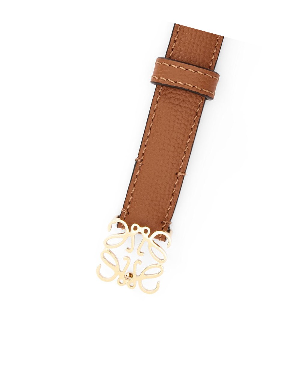 Loewe Anagram belt in pebble grain calfskin Doré | 4873YZLJP