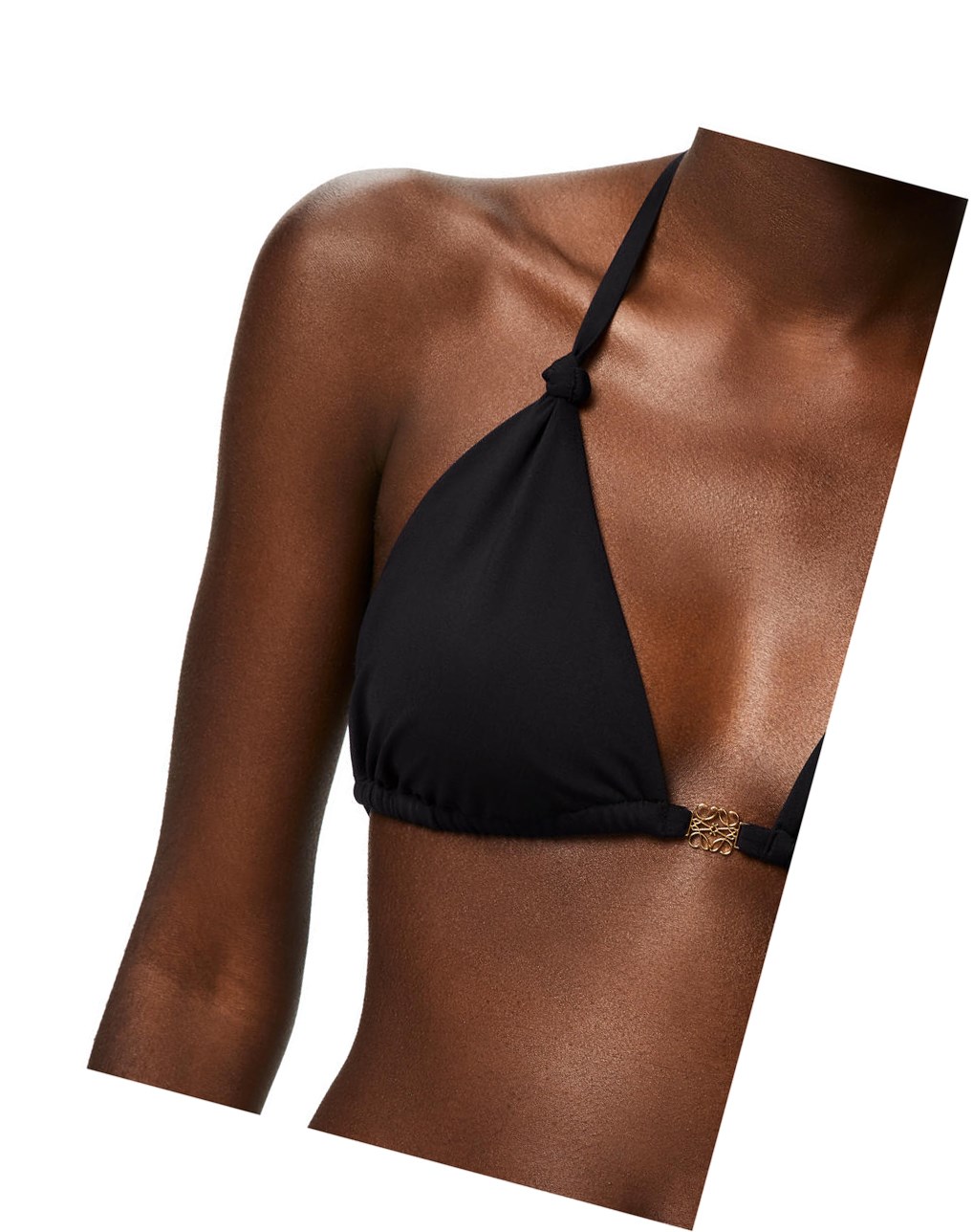 Loewe Anagram bikini top in polyamide and elastane Noir | 0293HPDLS