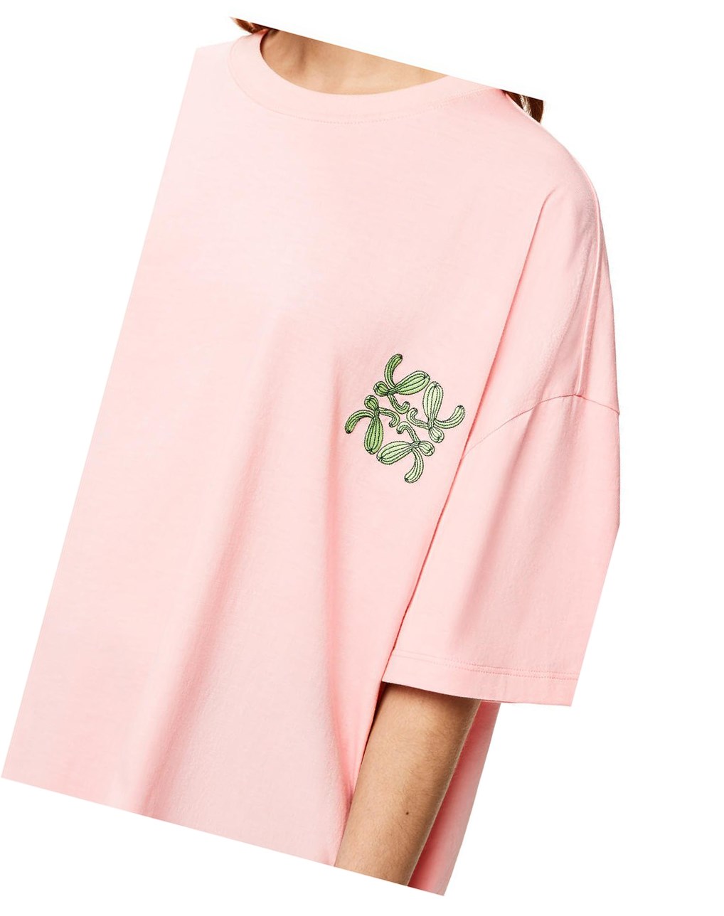 Loewe Anagram cactus T-shirt in cotton Dahlia | 2097NASBT