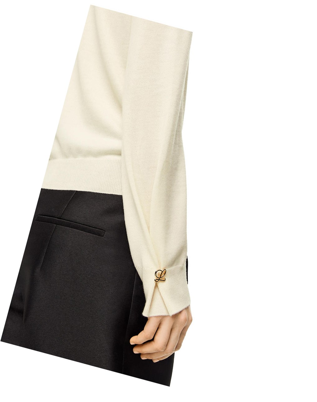 Loewe Anagram cardigan in cashmere Blanche | 9705JKXDF