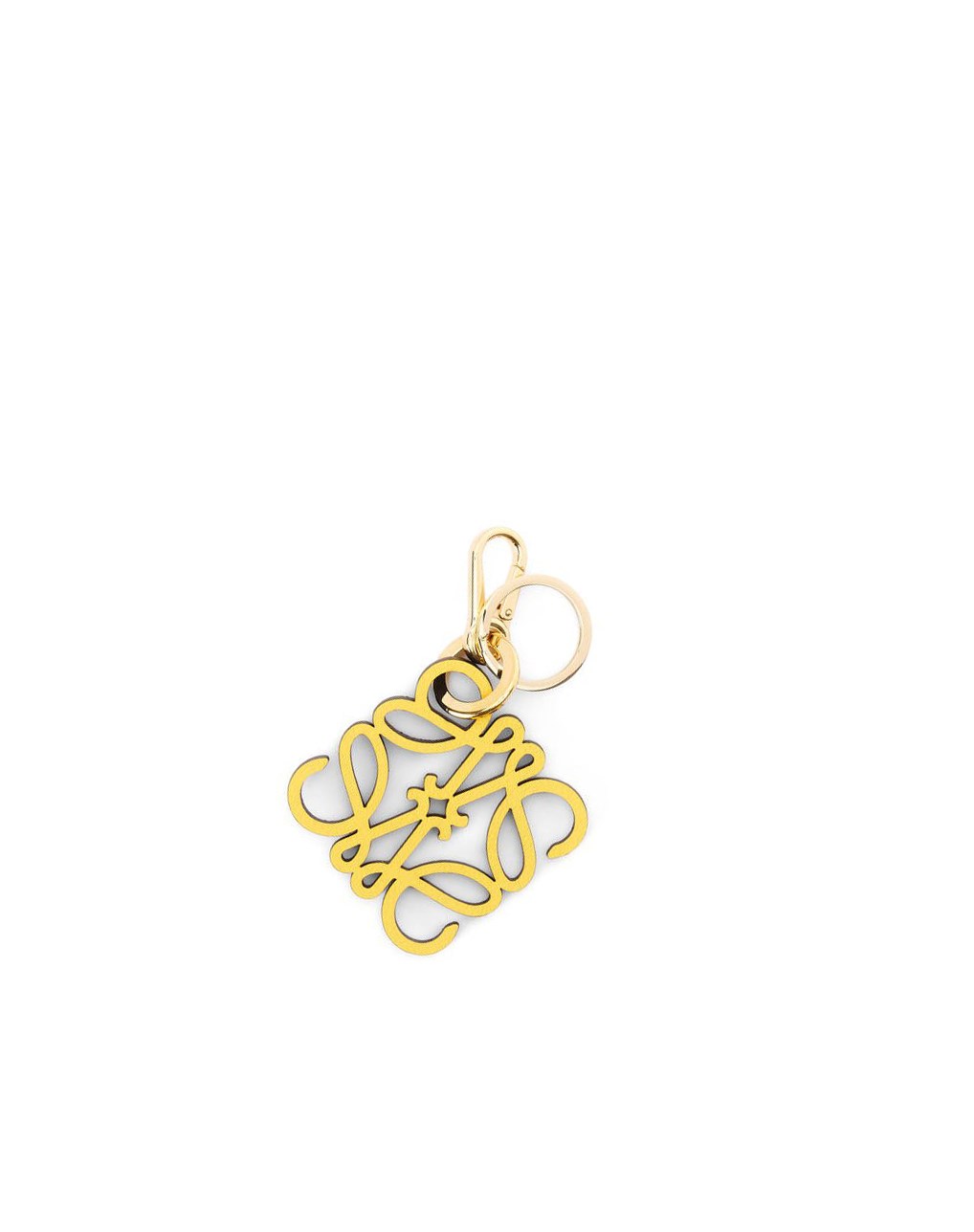 Loewe Anagram charm in calfskin Jaune Doré | 7529TSIKZ