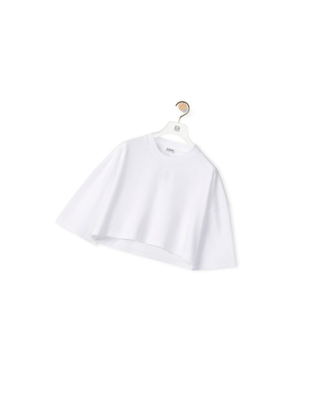 Loewe Anagram cropped T-shirt in cotton Blanche | 2149ZBOLA