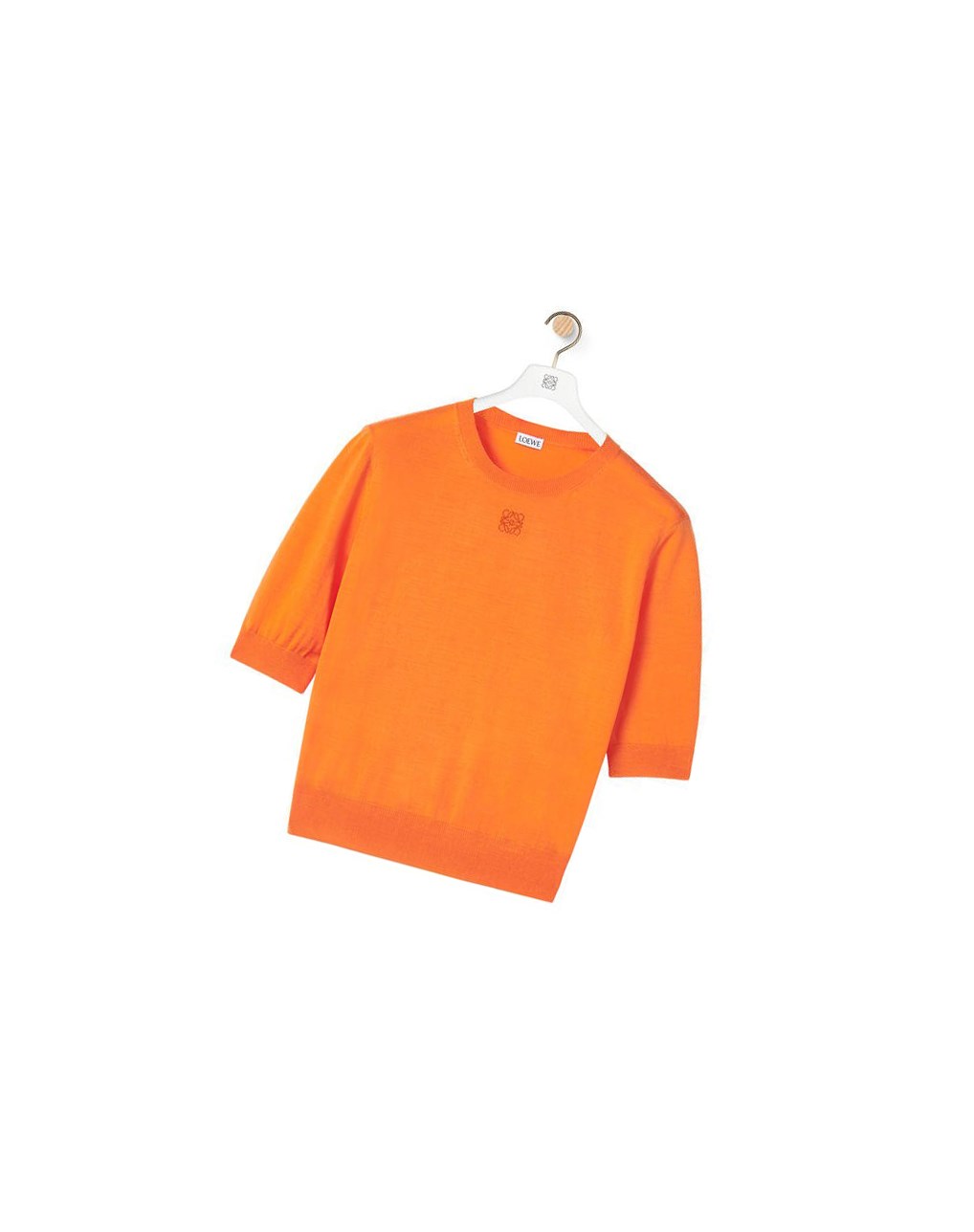 Loewe Anagram cropped sweater in wool Orange | 7493OQAPD