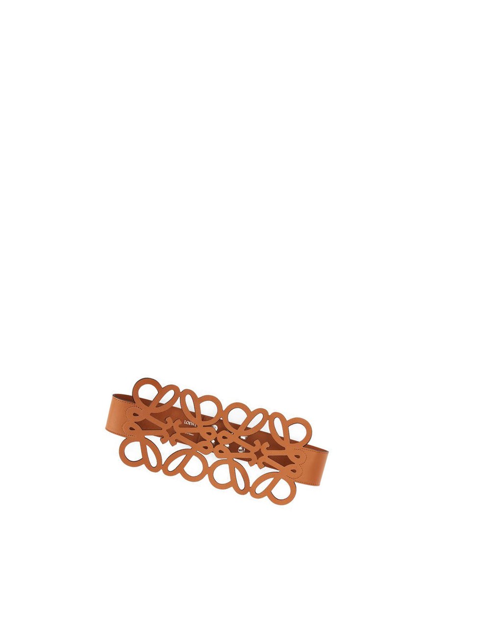 Loewe Anagram cut out belt in calfskin Tan | 5416KGAYQ