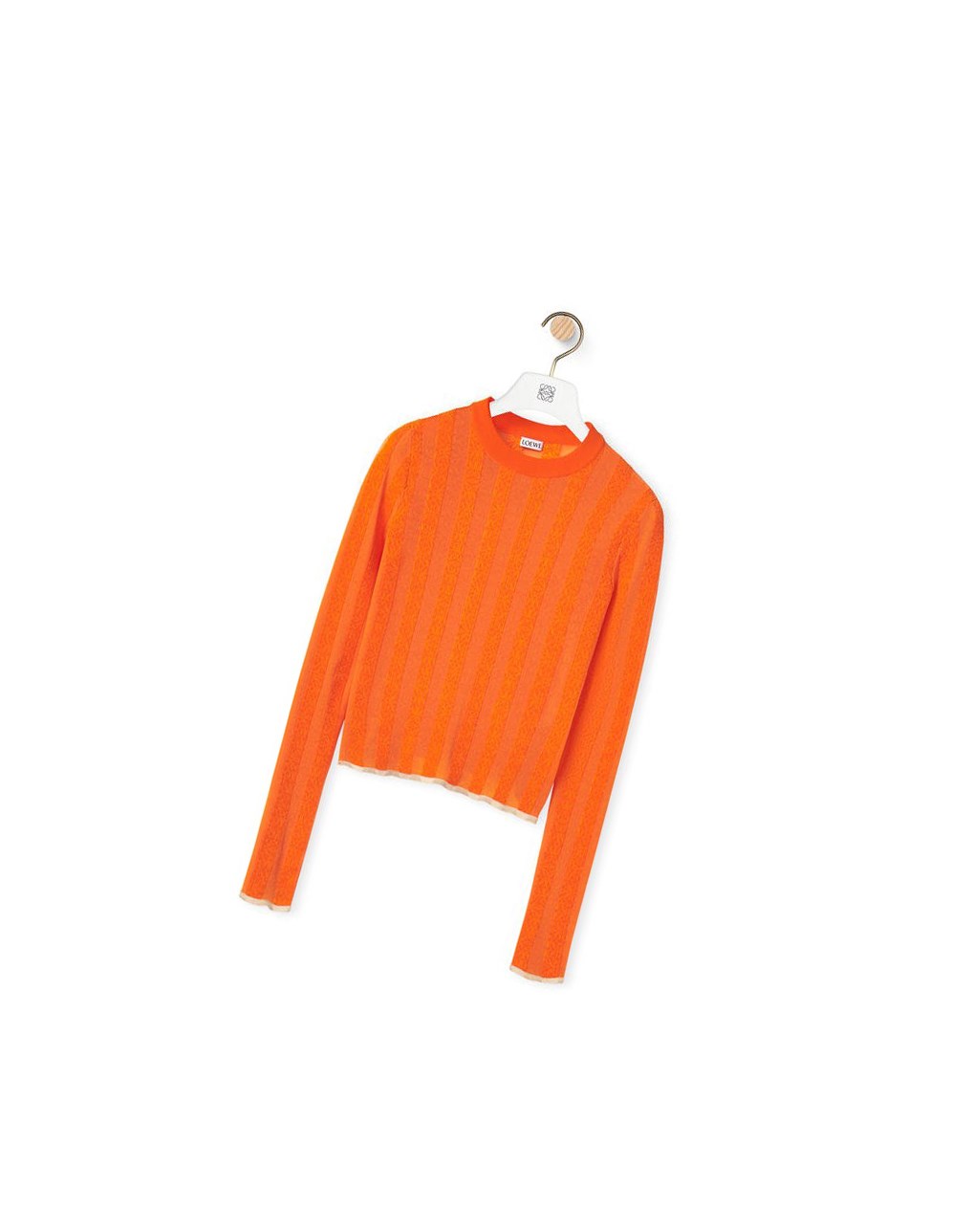 Loewe Anagram devore sweater in viscose Orange | 9812GZNXC