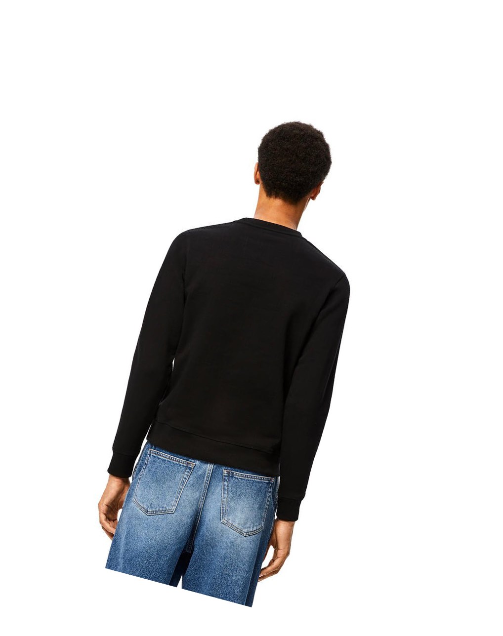 Loewe Anagram embroidered sweatshirt in cotton Noir | 1208XDBWQ