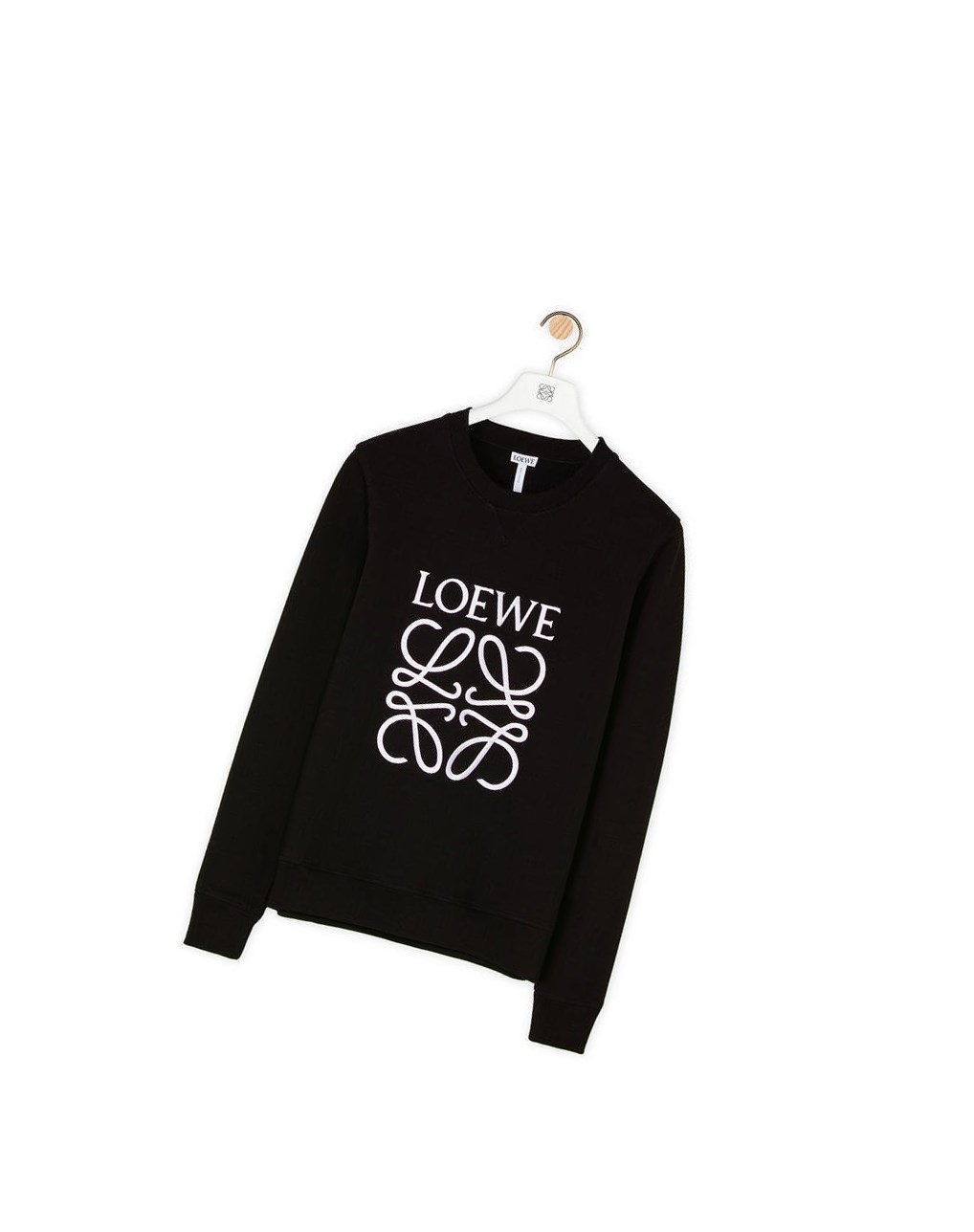 Loewe Anagram embroidered sweatshirt in cotton Noir | 1208XDBWQ