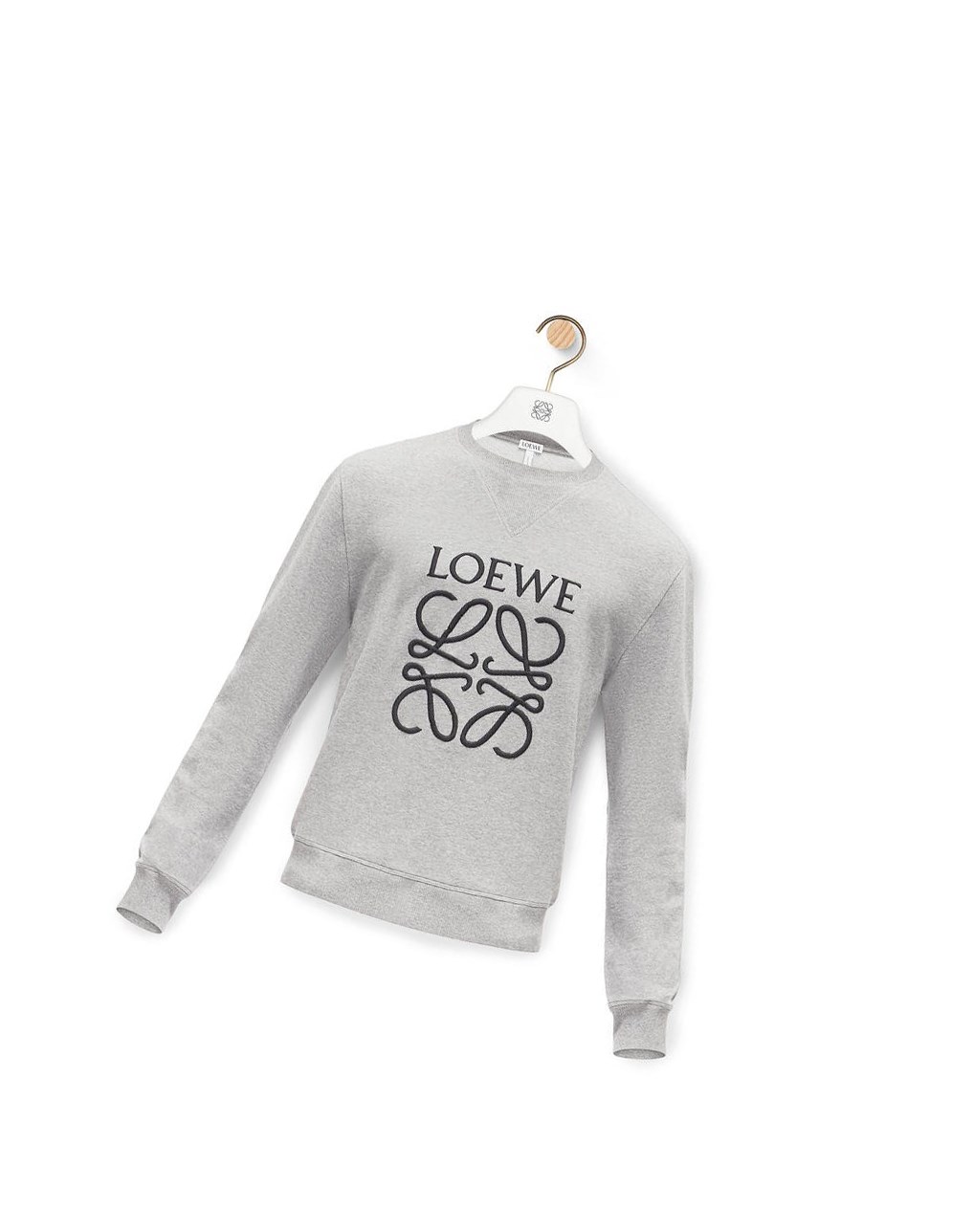 Loewe Anagram embroidered sweatshirt in cotton Grise | 3281SNOZU