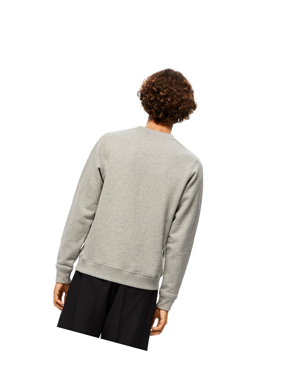 Loewe Anagram embroidered sweatshirt in cotton Grise | 7659BLIYW