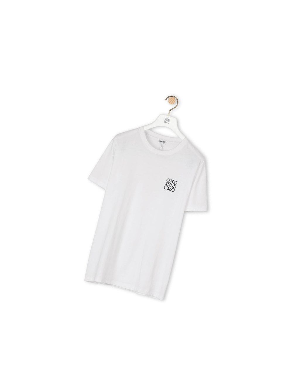 Loewe Anagram embroidered t-shirt in cotton Blanche | 4728KMXFH