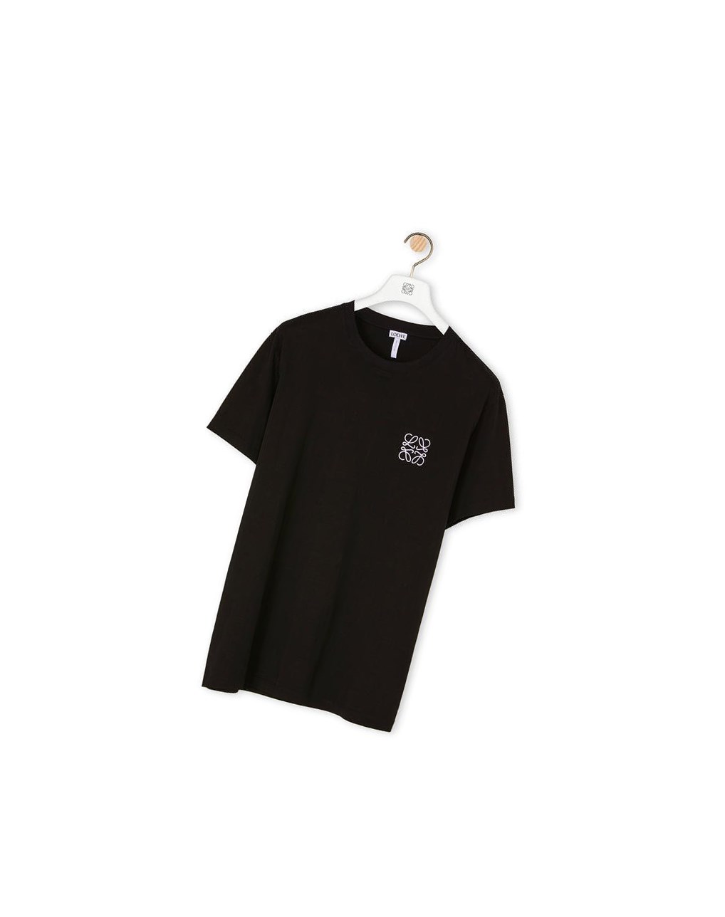 Loewe Anagram embroidered t-shirt in cotton Noir | 9754YAUOF