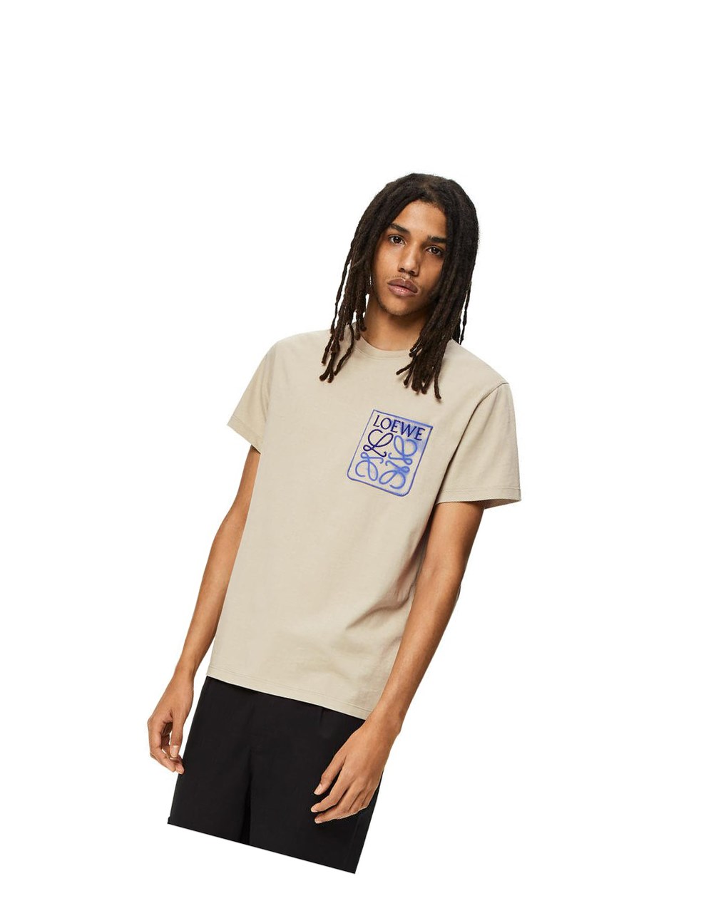 Loewe Anagram fake pocket T-shirt in cotton Grise | 2786VKJRI