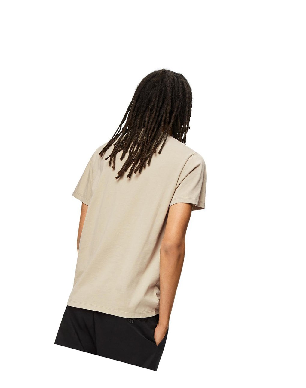 Loewe Anagram fake pocket T-shirt in cotton Grise | 2786VKJRI