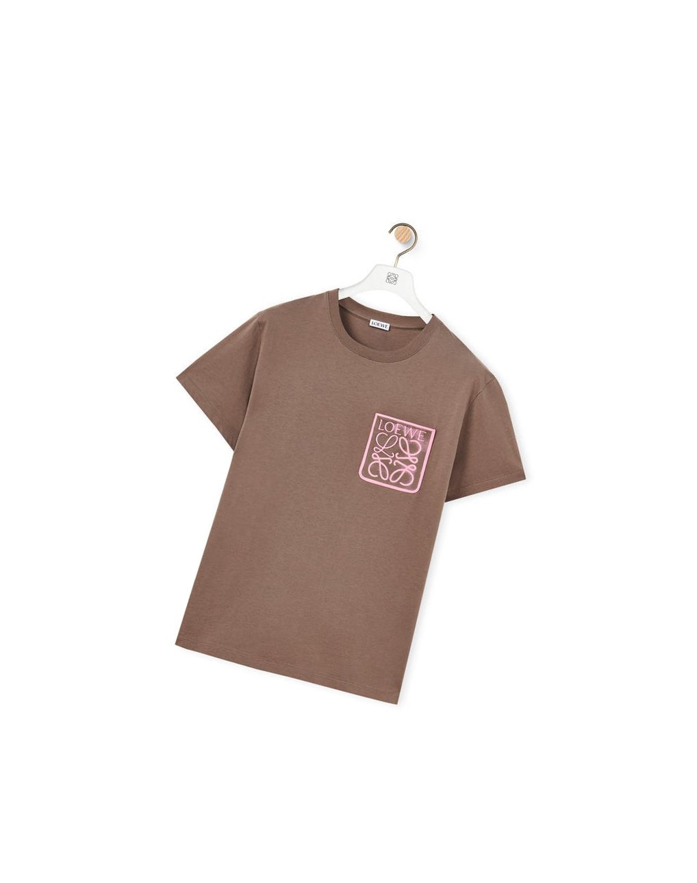 Loewe Anagram fake pocket T-shirt in cotton Grise | 3751CWKBJ