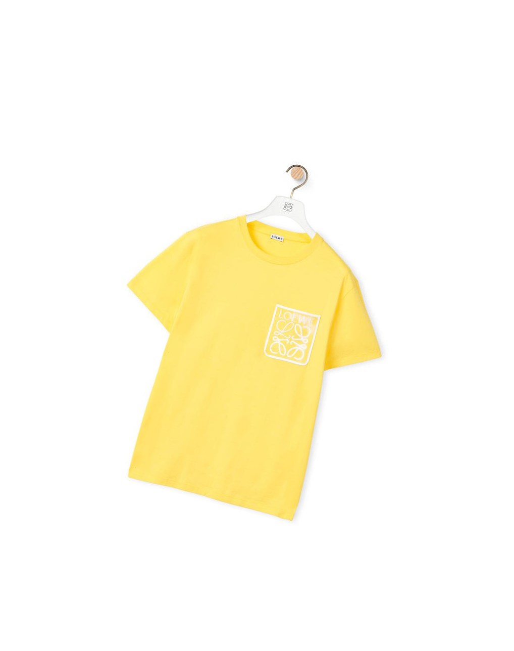 Loewe Anagram fake pocket T-shirt in cotton Jaune | 5218LBRAF