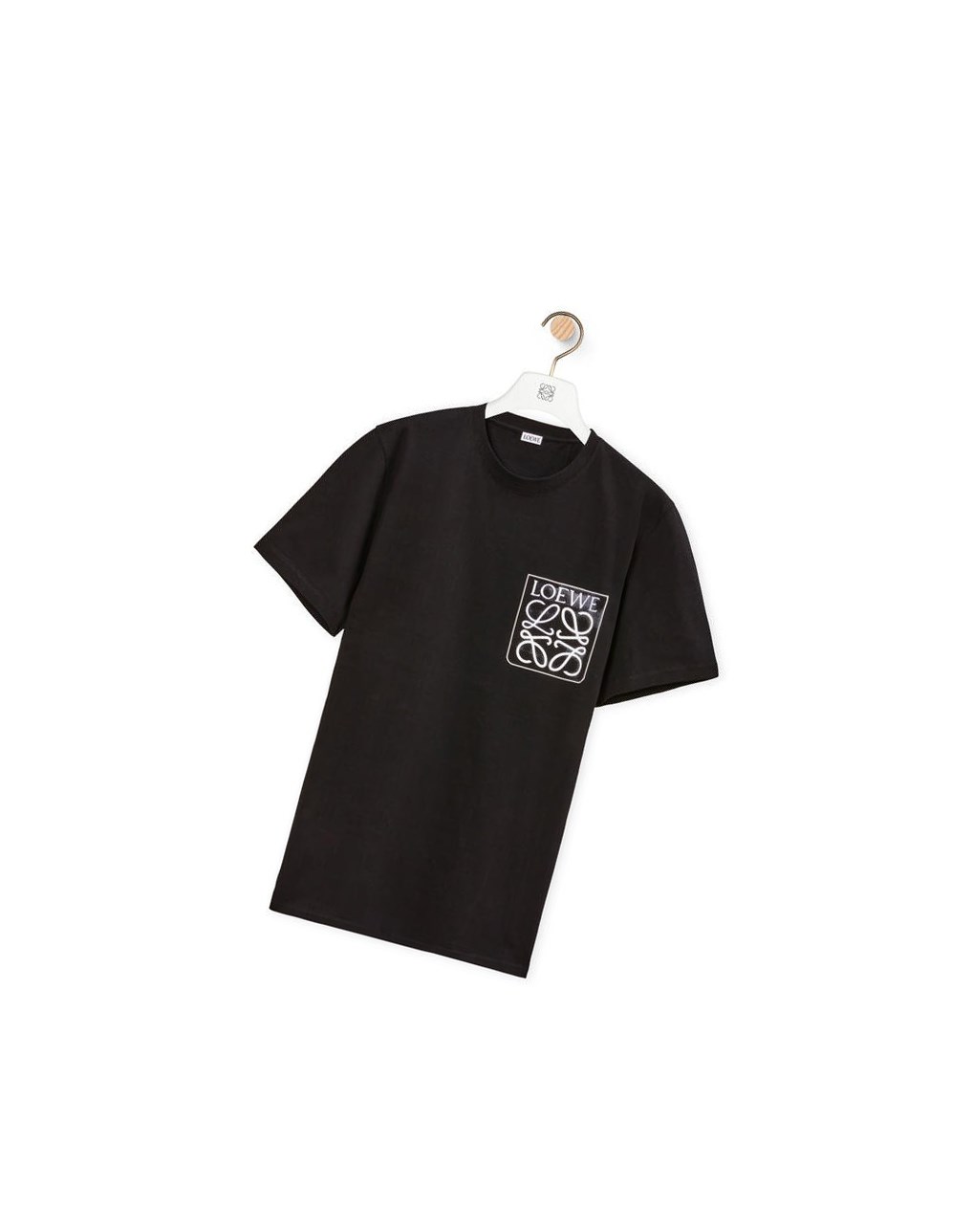 Loewe Anagram fake pocket T-shirt in cotton Noir | 7230DPMAE