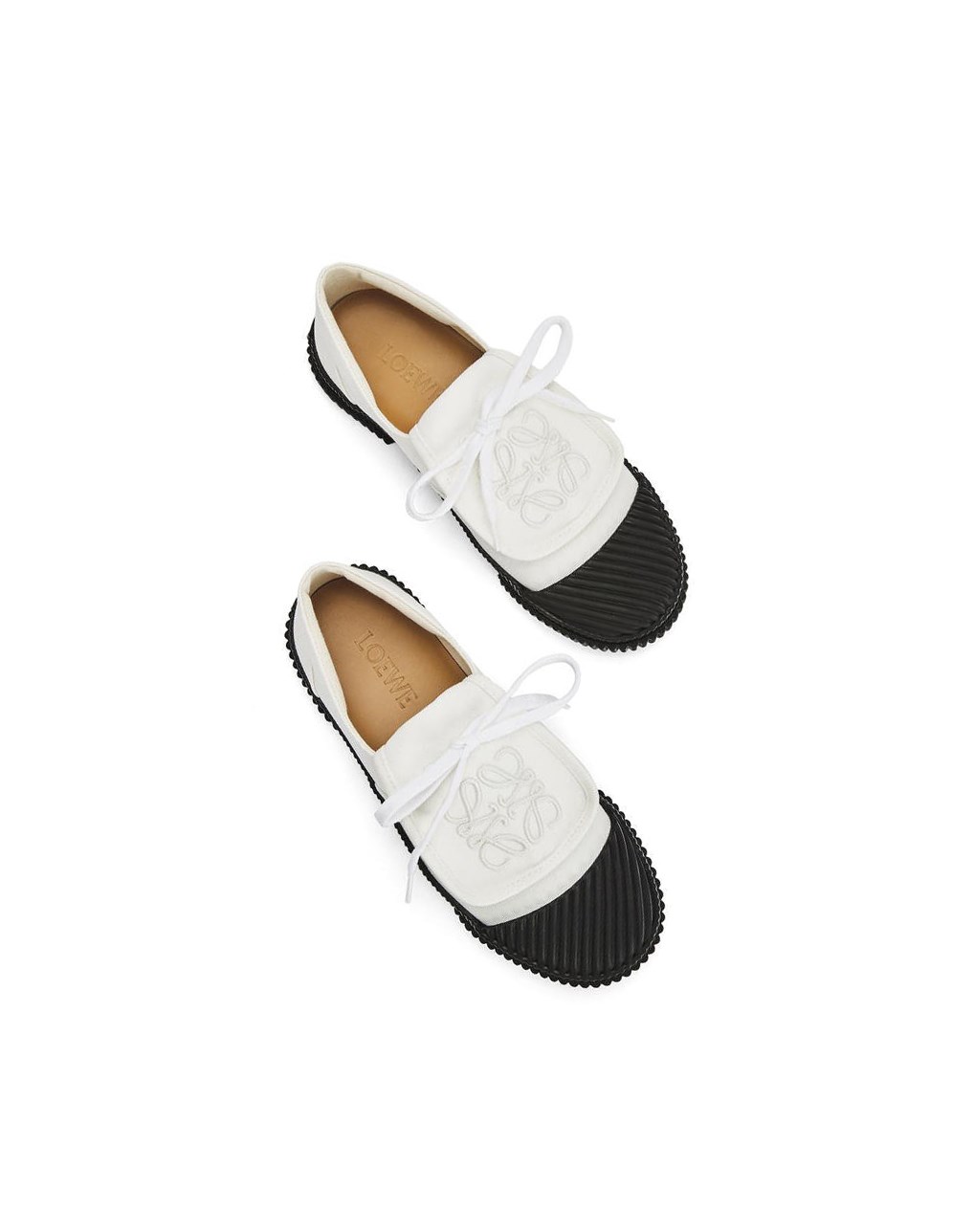 Loewe Anagram flap sneaker in canvas Blanche | 1427GEOFX