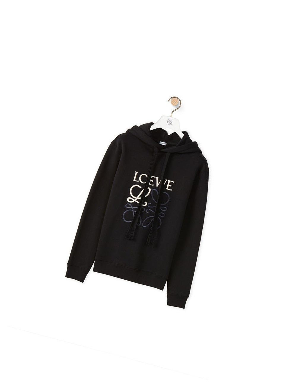 Loewe Anagram hoodie in cotton Noir | 9136BUGFT