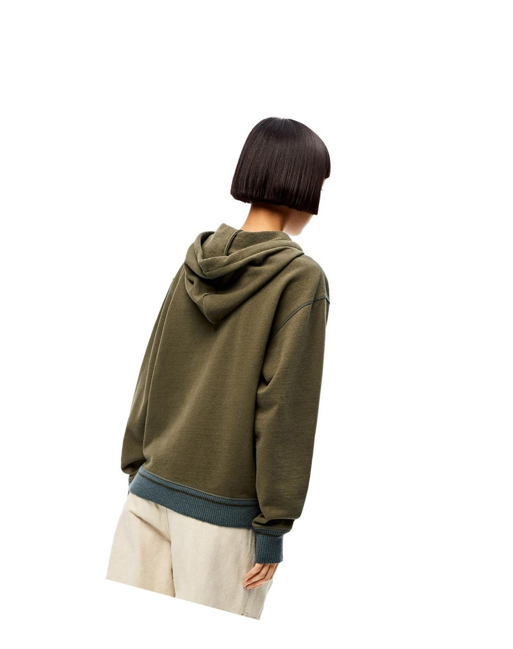 Loewe Anagram hoodie in cotton Vert | 8230YGZAD