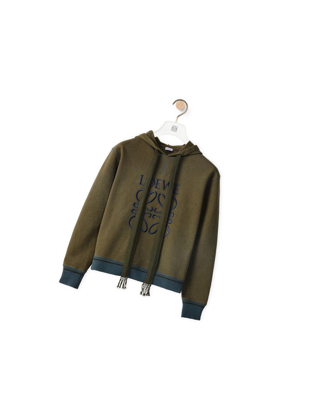 Loewe Anagram hoodie in cotton Vert | 8230YGZAD