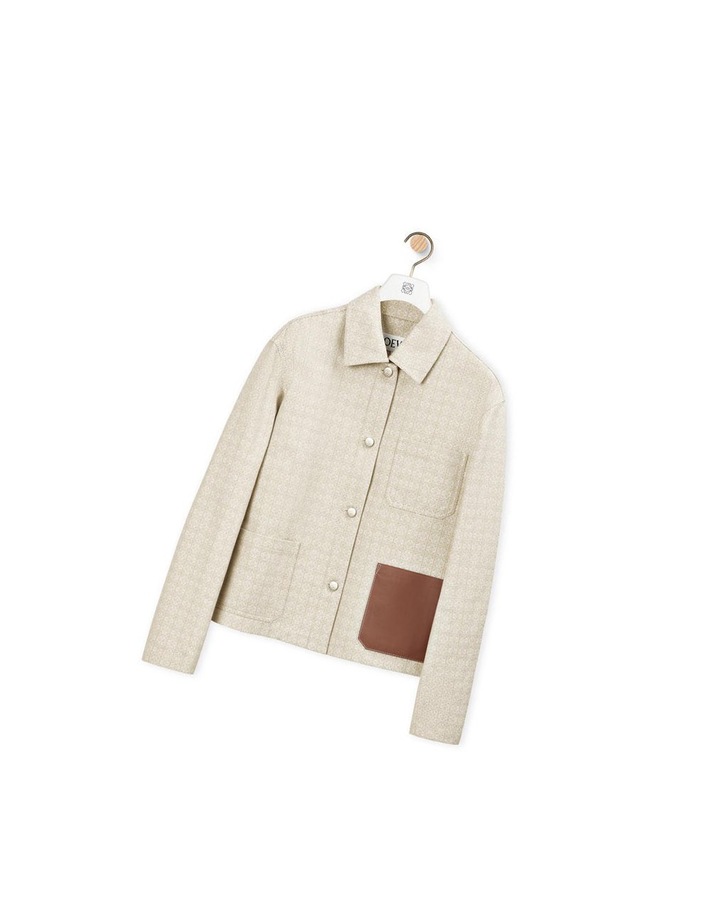 Loewe Anagram jacquard button jacket in cotton Blanche | 6973DVNBR