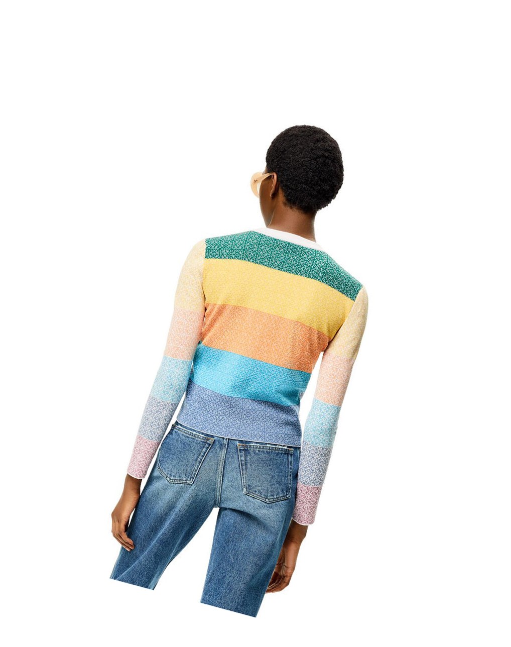 Loewe Anagram jacquard sweater in wool Multicolore | 1238ECIHV