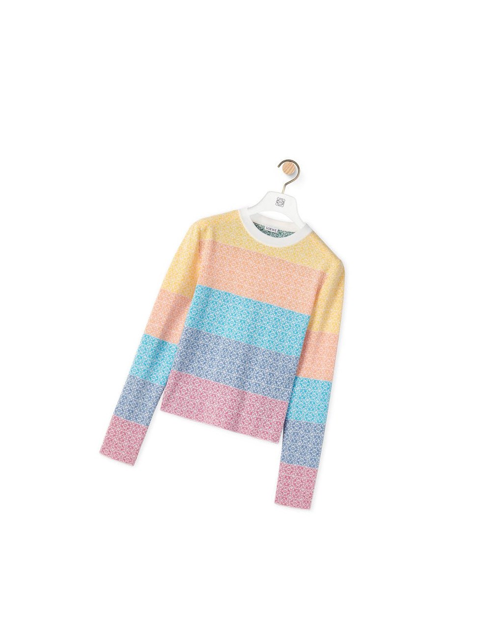 Loewe Anagram jacquard sweater in wool Multicolore | 1238ECIHV