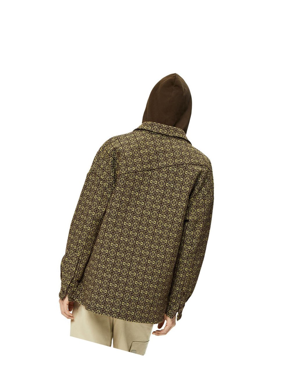 Loewe Anagram jacquard zip jacket in cotton Marron Jaune | 1204QWAMC