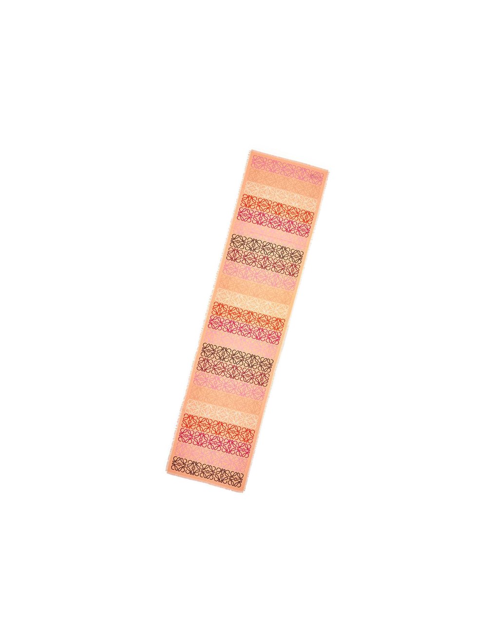 Loewe Anagram lines scarf in wool and cashmere Rose | 2769SGILP