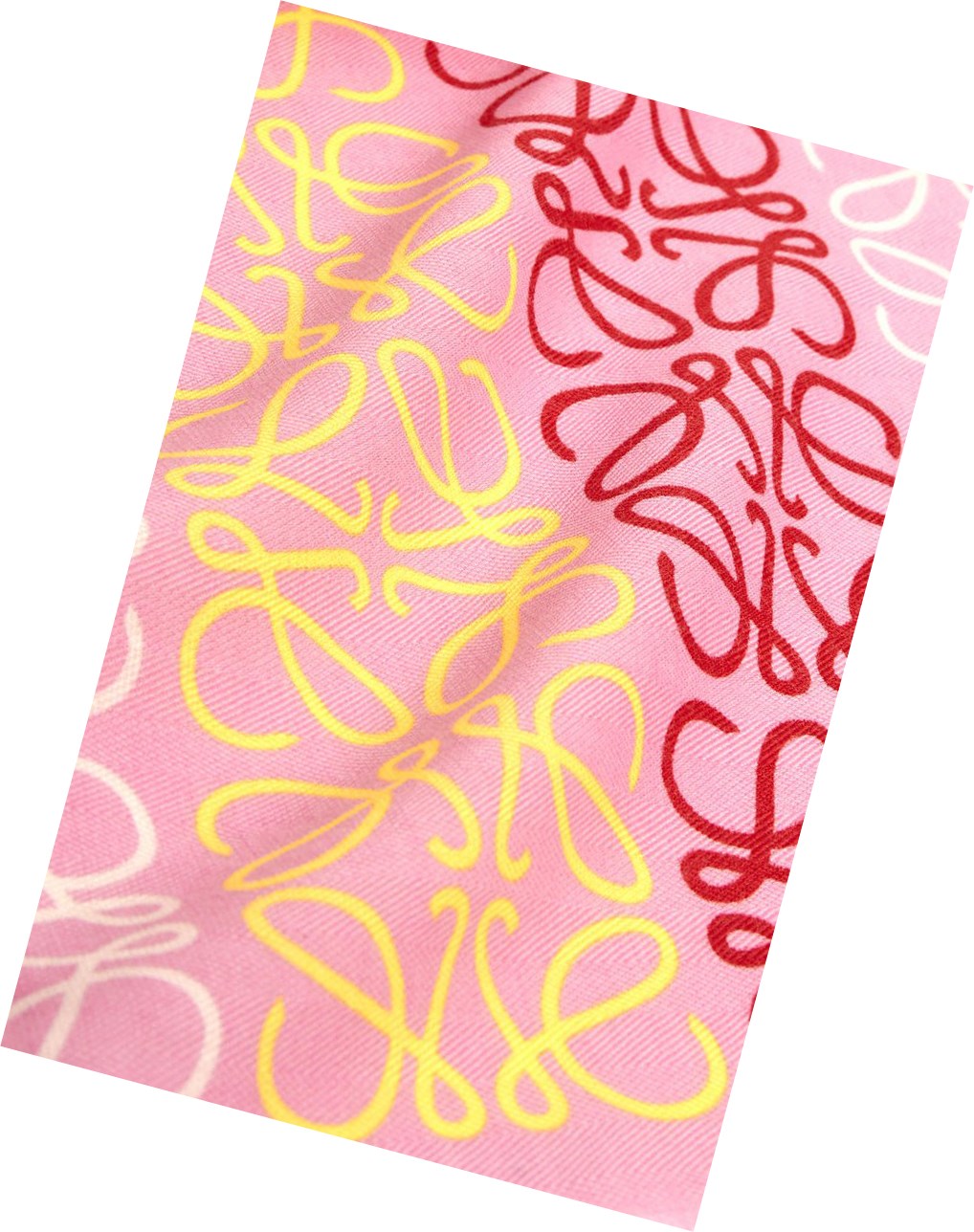 Loewe Anagram lines scarf in wool and cashmere Rose Multicolore | 5397BIRUS