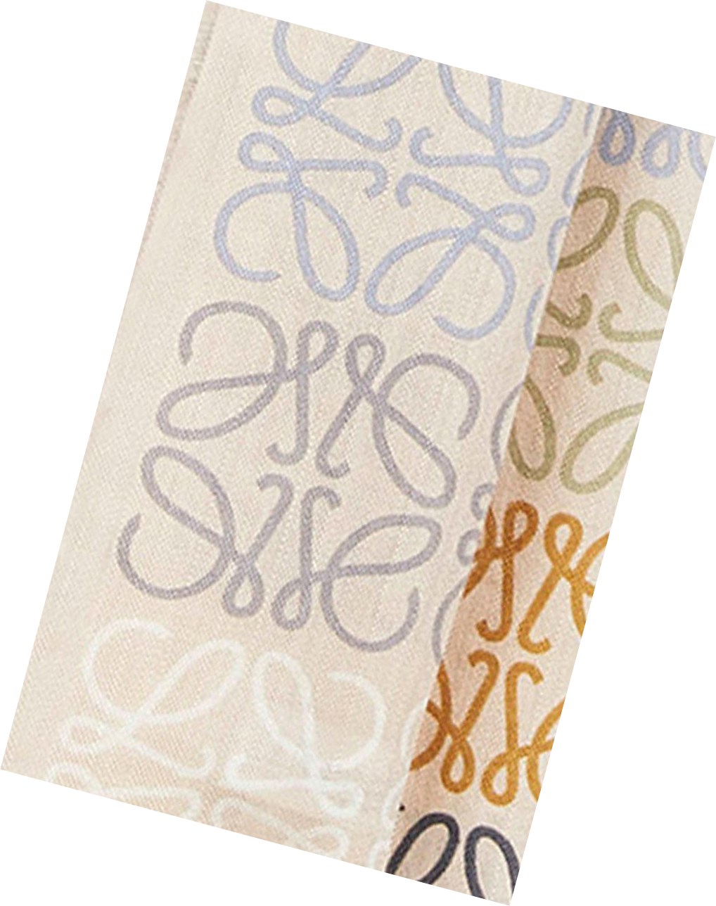 Loewe Anagram lines scarf in wool and cashmere Multicolore | 5716YVIOC