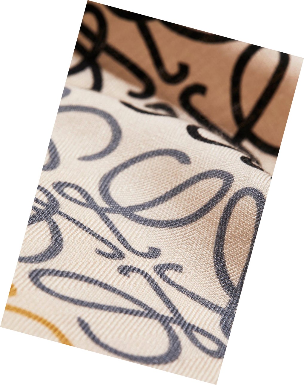 Loewe Anagram lines scarf in wool and cashmere Multicolore Blanche | 6428XERKO